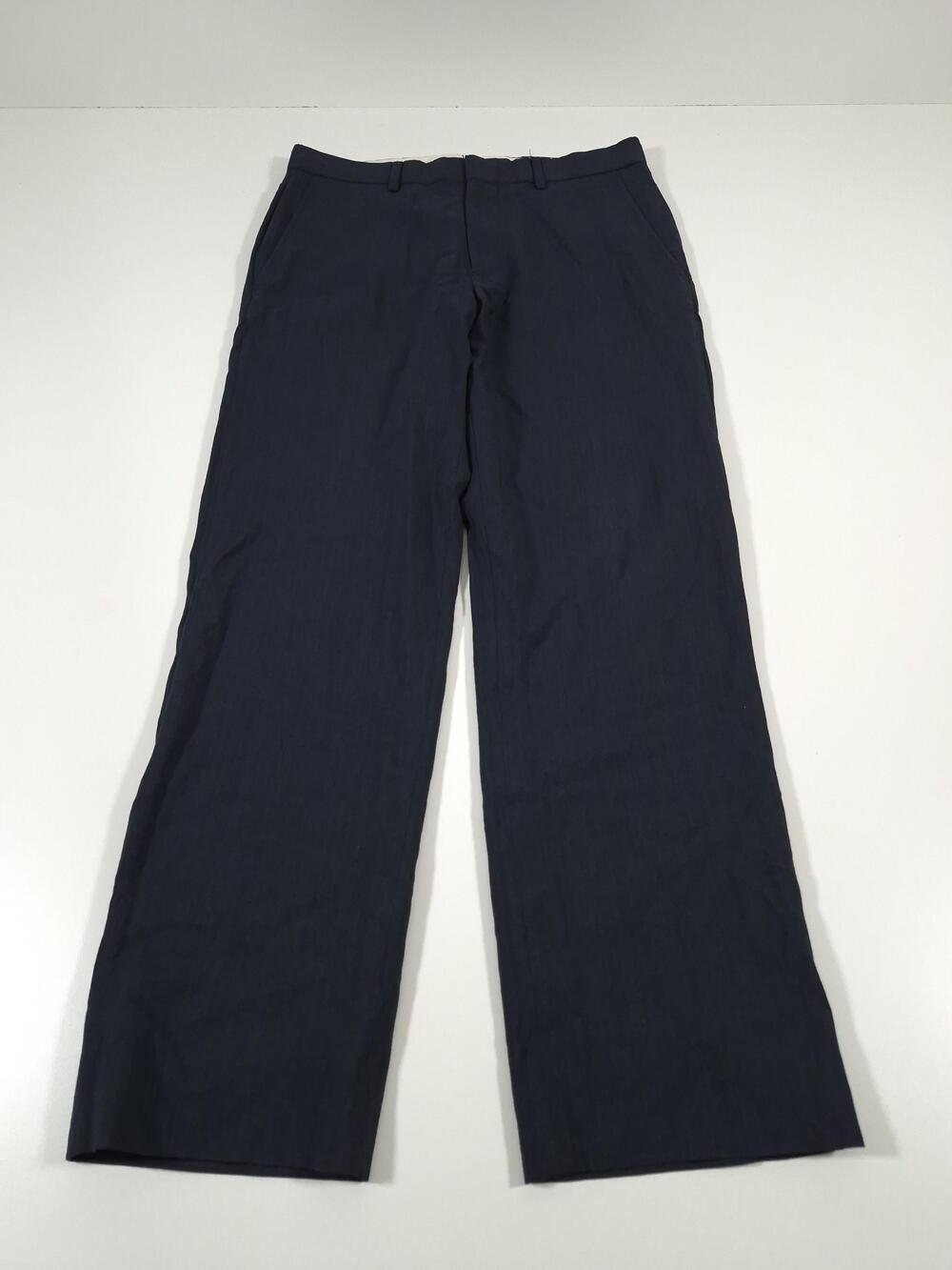 Brooks Brothers 1818 Fitzgerald Dress Pants Mens 32x29 Blue Wool Stretch FLAW